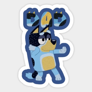 Vintage bluey dad Sticker